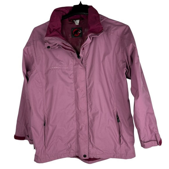 Mammut Outdoor Women's Jacket Medium Dusty Pink Hooded Lightweight Coat Shell - Picture 3 of 14